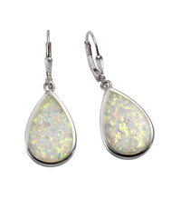 Ohrhänger 925 Sterling Silber synth. Opal blau - Avrum