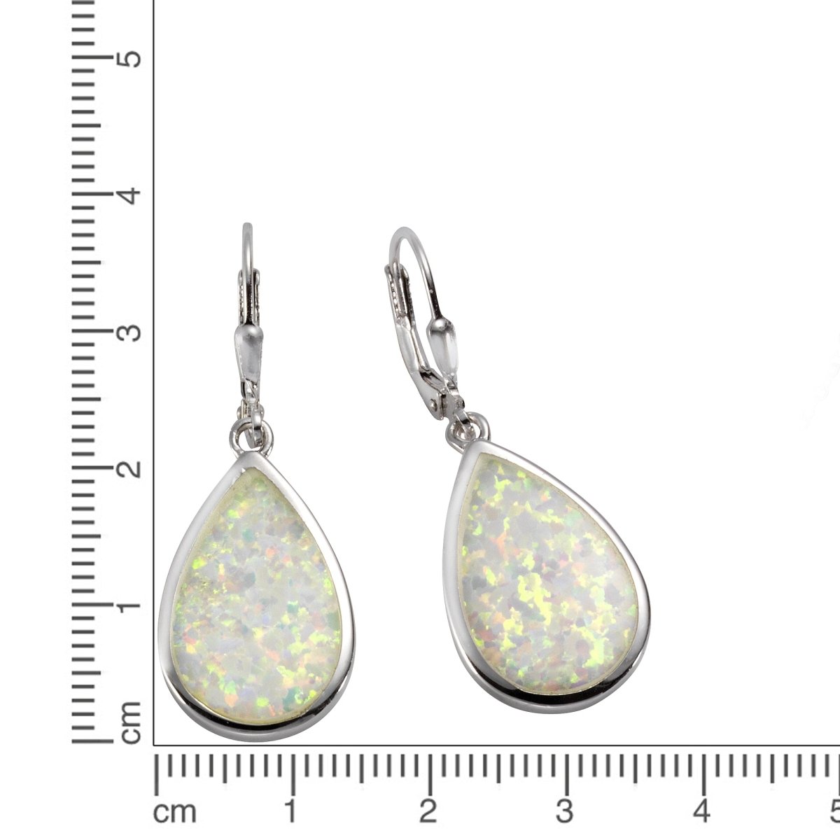 Ohrhänger 925 Sterling Silber synth. Opal blau - Avrum