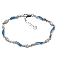 Armband 925 Sterling Silber synth. Opal Zirkonia - Avrum