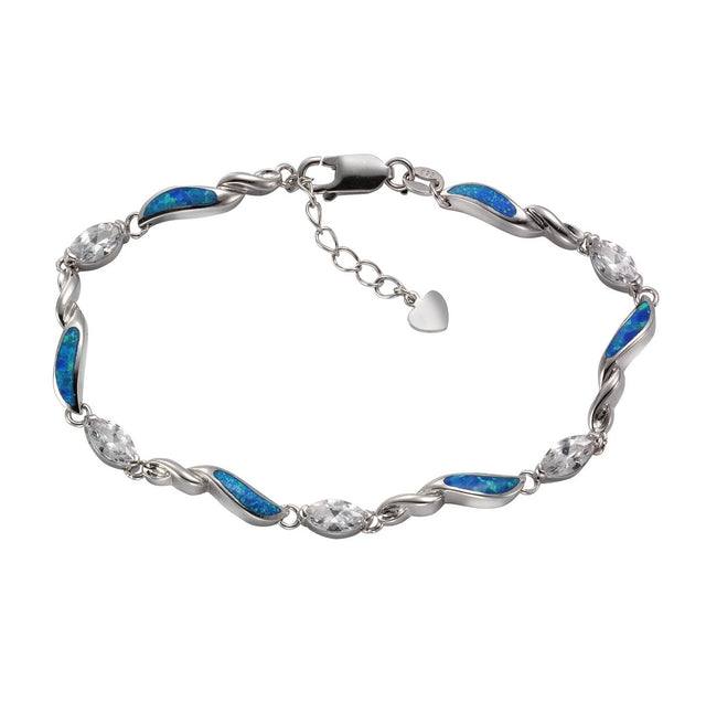 Armband 925 Sterling Silber synth. Opal Zirkonia - Avrum