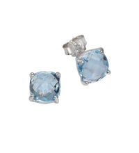 Ohrstecker 925 Sterling Silber Blautopas - Avrum