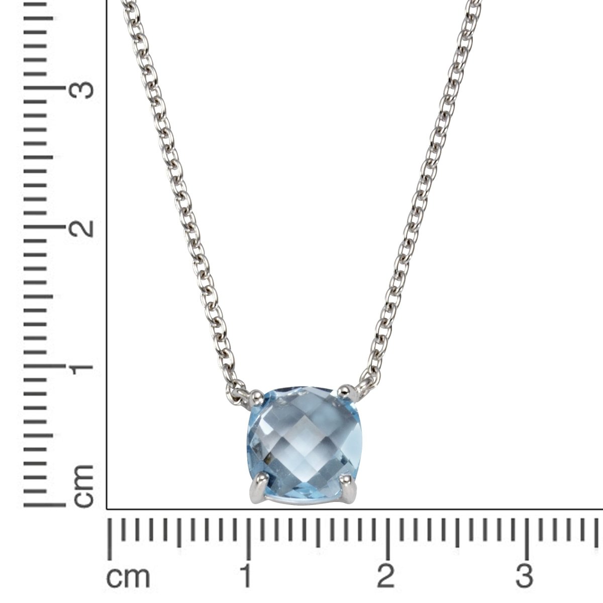 Collier 925 Sterling Silber Blautopas (beh.) - Avrum