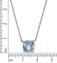Collier 925 Sterling Silber Blautopas (beh.) - Avrum