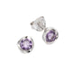 Ohrringe Silber 925 rhodiniert mit echtem Amethyst