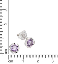 Ohrringe Silber 925 rhodiniert mit echtem Amethyst - Avrum
