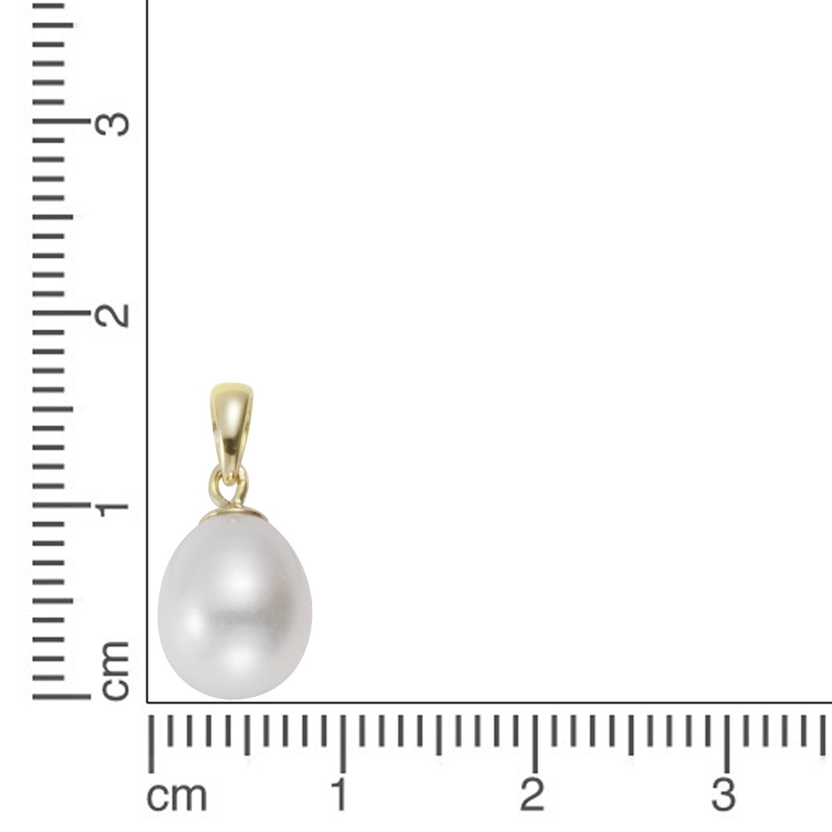 Anhänger 585 Gelbgold Süßwasserzuchtperle 8 - 8,5mm - Avrum