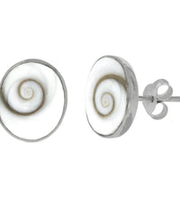 Ohrstecker 925 Silber Muschel weiß - Avrum