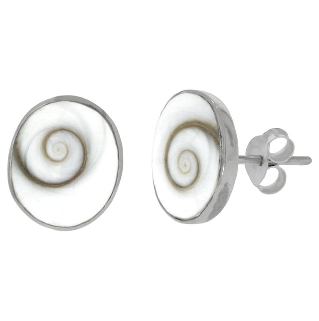 Ohrstecker 925 Silber Muschel weiß - Avrum