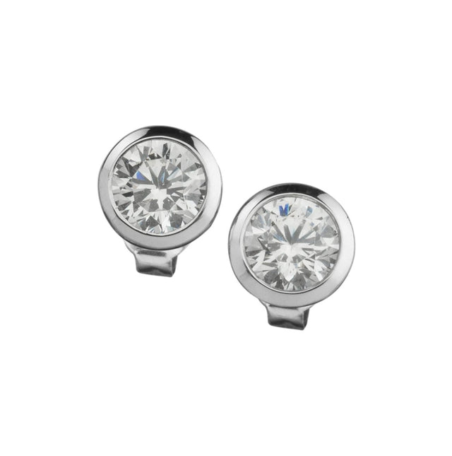 Ohrstecker Silber 925 Zirkonia weiß - Avrum