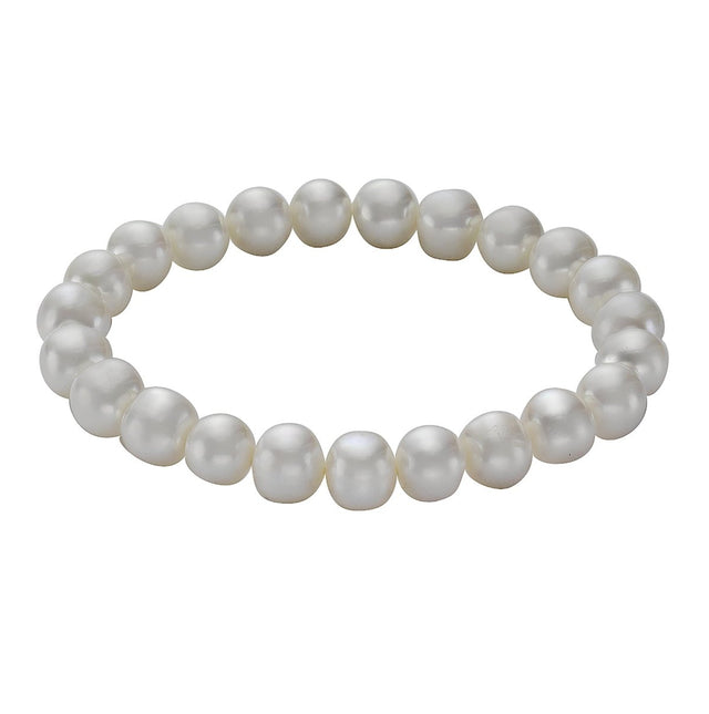 Armband Süßwasserzuchtperlen weiß 8 - 8,5mm - Avrum