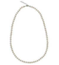 Collier 925 Silber rhodiniert mit Süßwasserzuchtperlen in weiß - Avrum