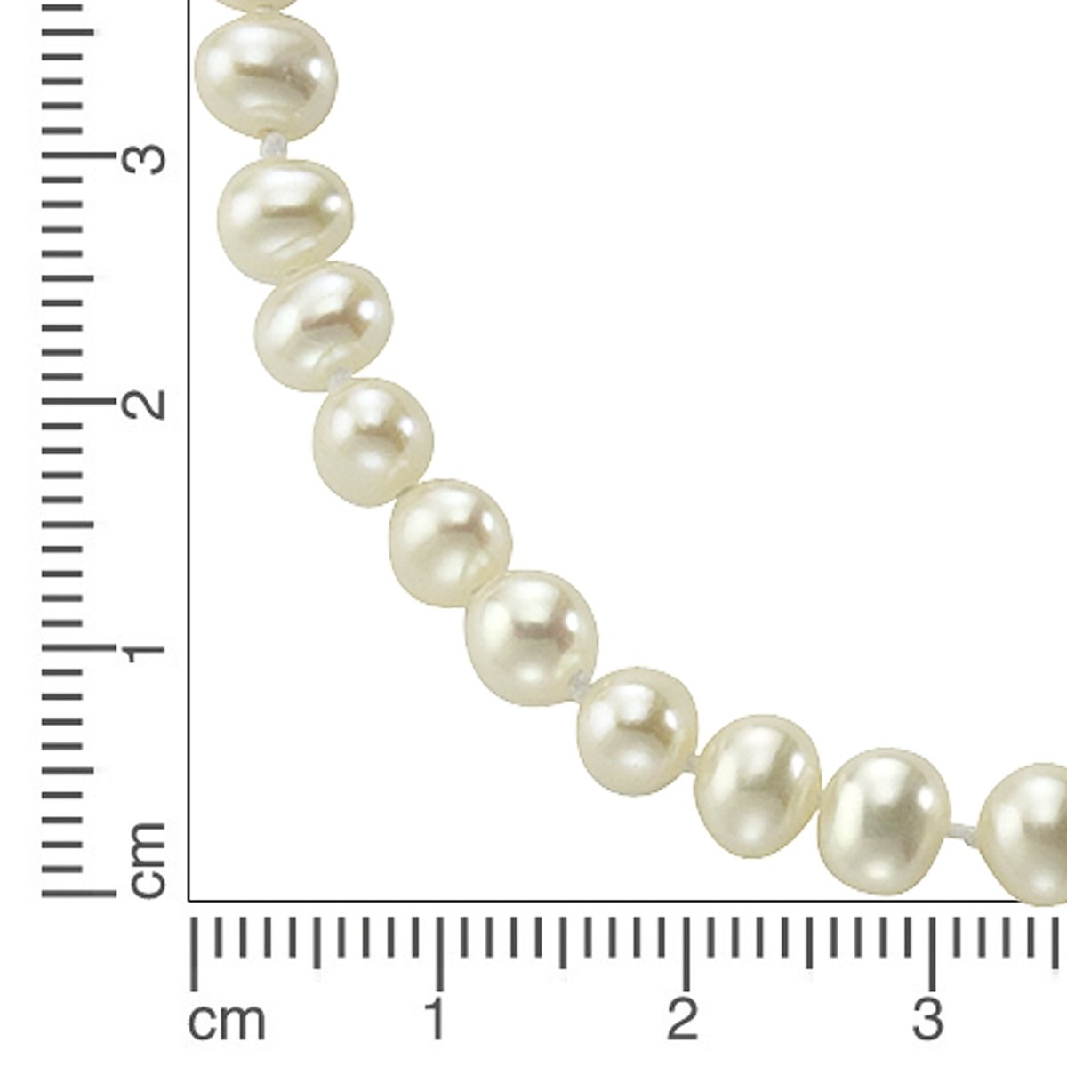 Collier 925 Silber rhodiniert mit Süßwasserzuchtperlen in weiß - Avrum