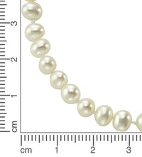 Collier 925 Silber rhodiniert mit Süßwasserzuchtperlen in weiß - Avrum