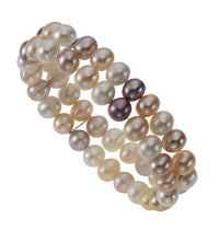 Armband Süßwasserzuchtperlen weiß 8mm zweireihig - Avrum