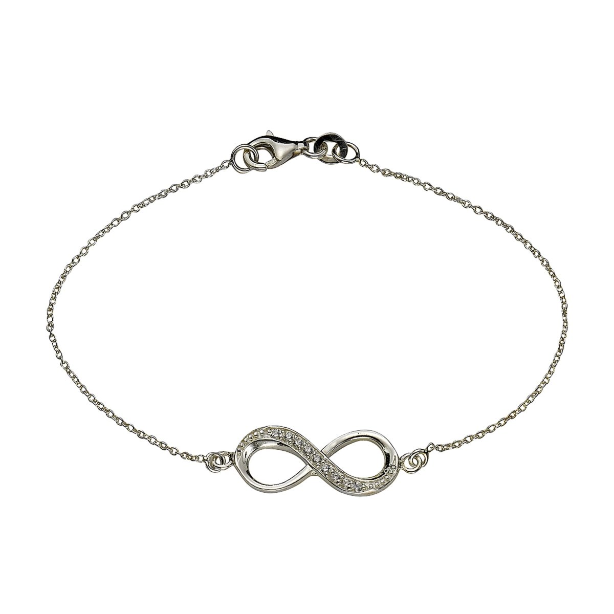 Armband Silber 925 mit Unendlichkeitszeichen 19cm lang - Avrum