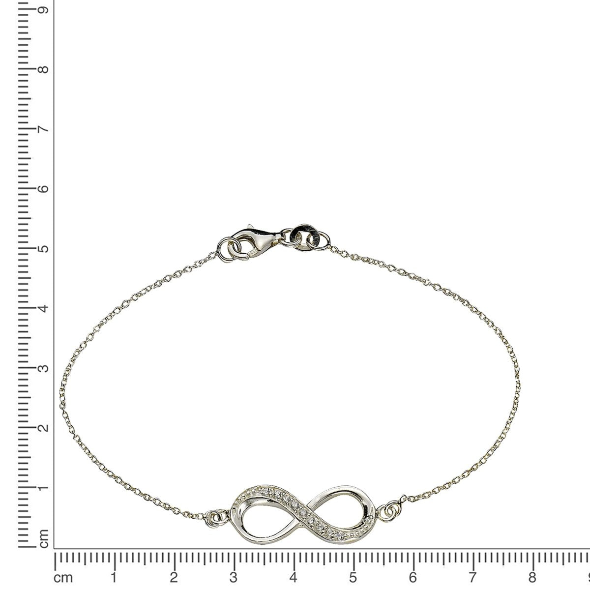 Armband Silber 925 mit Unendlichkeitszeichen 19cm lang - Avrum