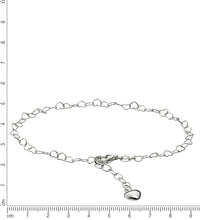 Fusskette Silber 925 mit Herz - Motiv 23 - 26cm - Avrum