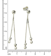 Ohrringe Silber 925 rhodiniert 43mm lang - Avrum