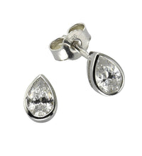 Ohrstecker 925 Sterling Silber Zirkonia weiß - Avrum