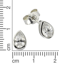 Ohrstecker 925 Sterling Silber Zirkonia weiß - Avrum
