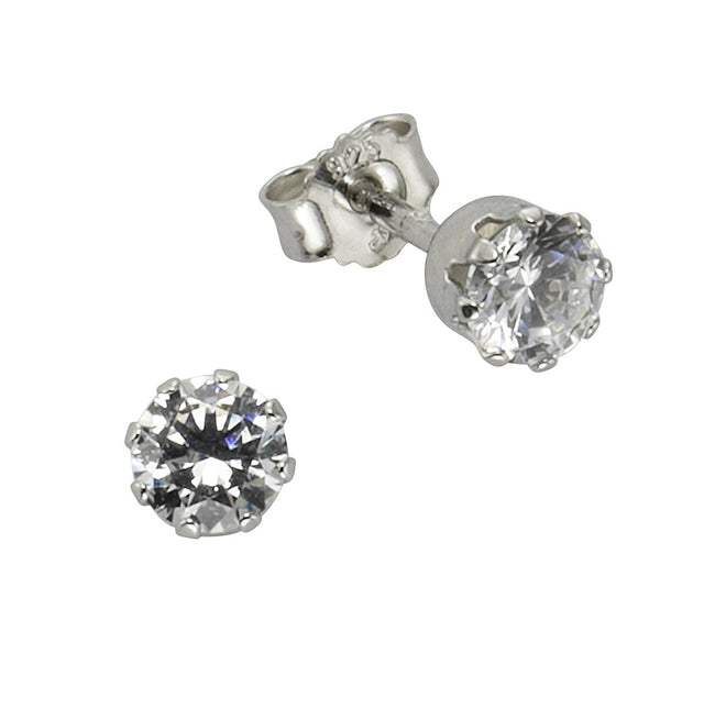 Ohrstecker Silber 925 Zirkonia weiß - Avrum