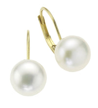 Ohrringe 333 Gold Perlen weiß 8 - 8,5mm - Avrum