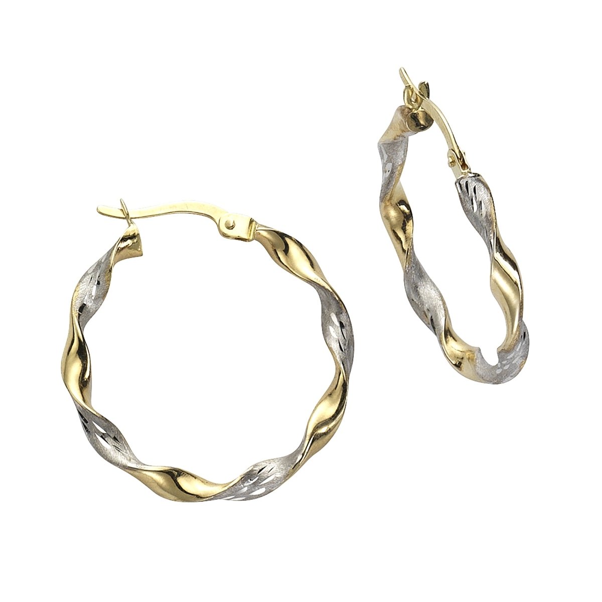 Ohrringe Gold 333 zweifarbig glanz matt - Avrum