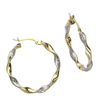 Ohrringe Gold 333 zweifarbig glanz matt - Avrum