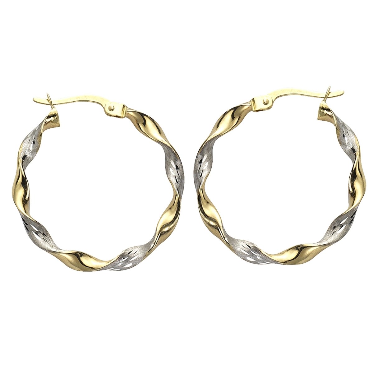 Ohrringe Gold 333 zweifarbig glanz matt - Avrum