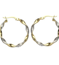 Ohrringe Gold 333 zweifarbig glanz matt - Avrum