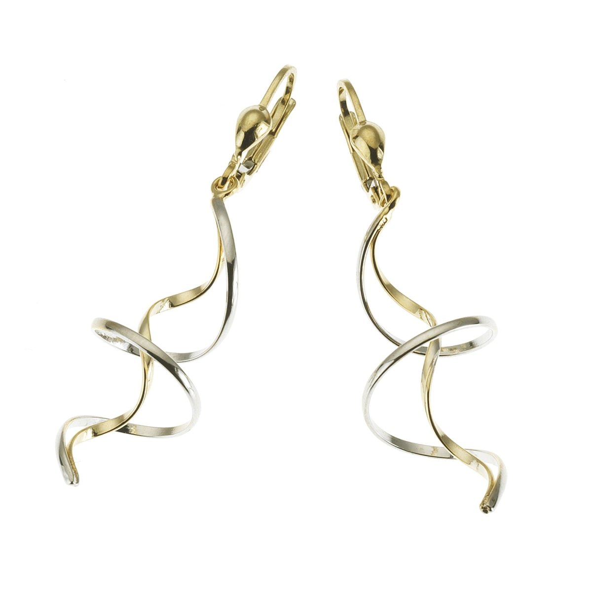 Ohrringe 333 Gold zweifarbig Spirale - Avrum