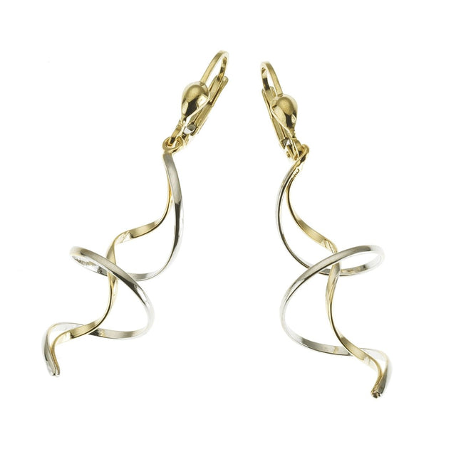 Ohrringe 333 Gold zweifarbig Spirale - Avrum