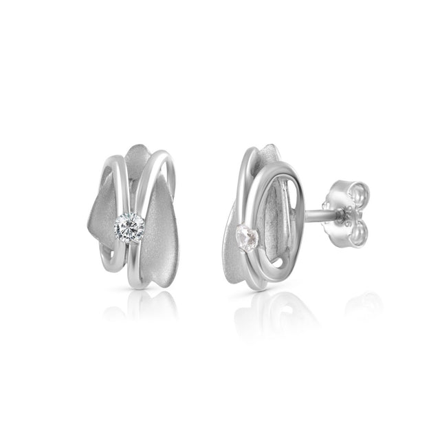 Ohrstecker Silber 925 rhodiniert Zirkonia - Avrum