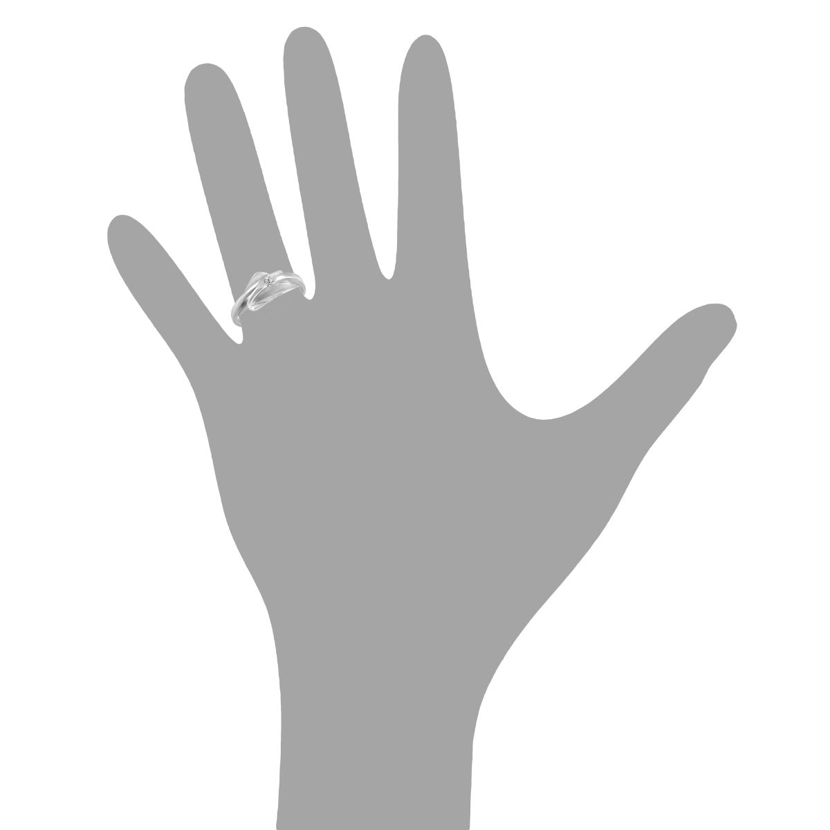 Ring Silber 925 rhodiniert Zirkonia - Avrum