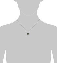 Collier 925 Silber rhodiniert Abalone Zirkonia - Avrum