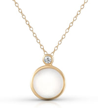 Collier 925 Silber rhodiniert Abalone Zirkonia - Avrum