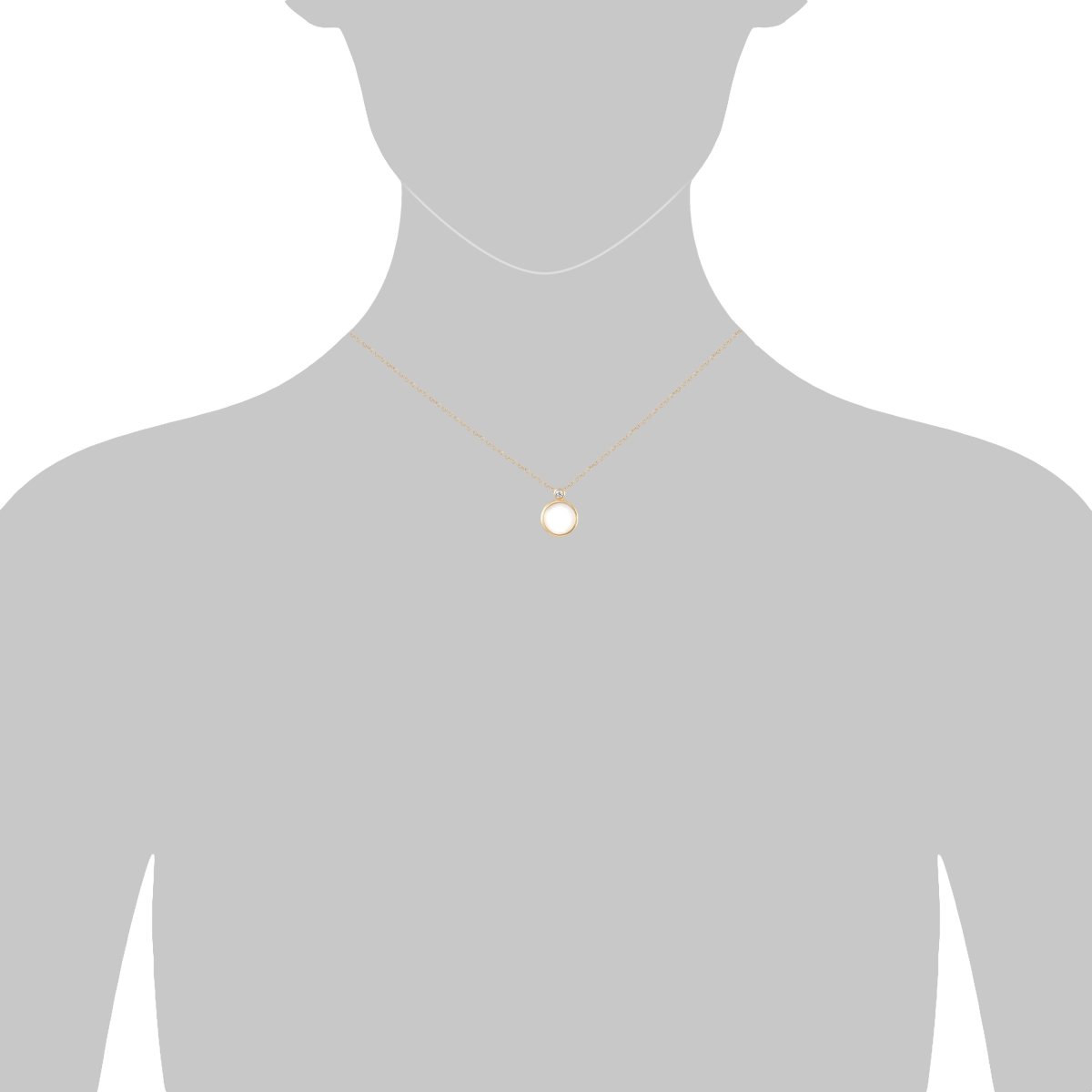 Collier 925 Silber rhodiniert Abalone Zirkonia - Avrum