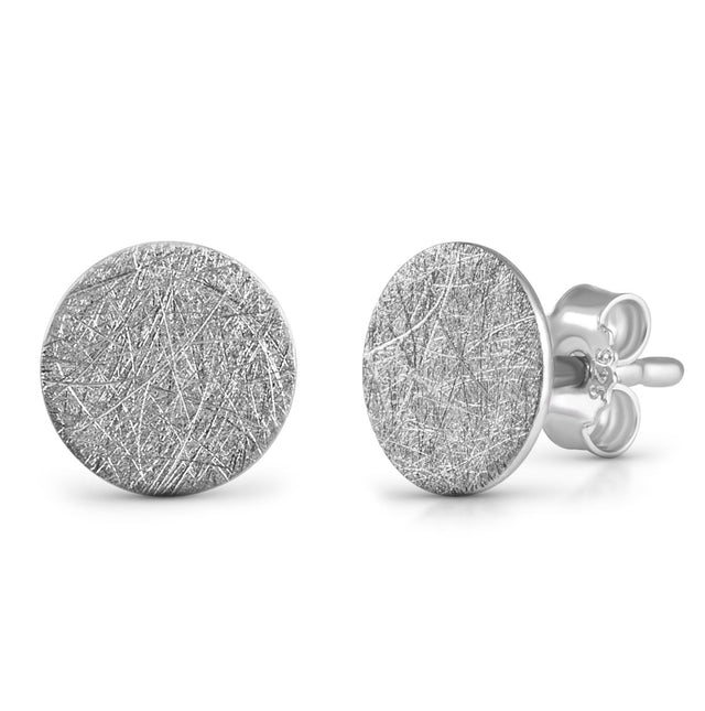 Ohrstecker 925 Silber rhodiniert eismatt - Avrum