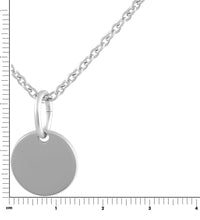 Anhänger mit Kette 925 Silber rhodiniert 10mm - Avrum