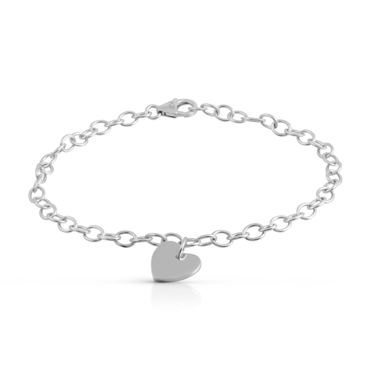 Armband 925 Silber rhodiniert mit Herz Motiv - Avrum