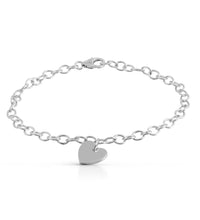 Armband 925 Silber rhodiniert mit Herz Motiv - Avrum