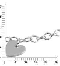 Armband 925 Silber rhodiniert mit Herz Motiv - Avrum