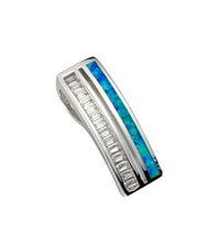 Anhänger 925 Sterling Silber synth. Opal & Zirkonia - Avrum