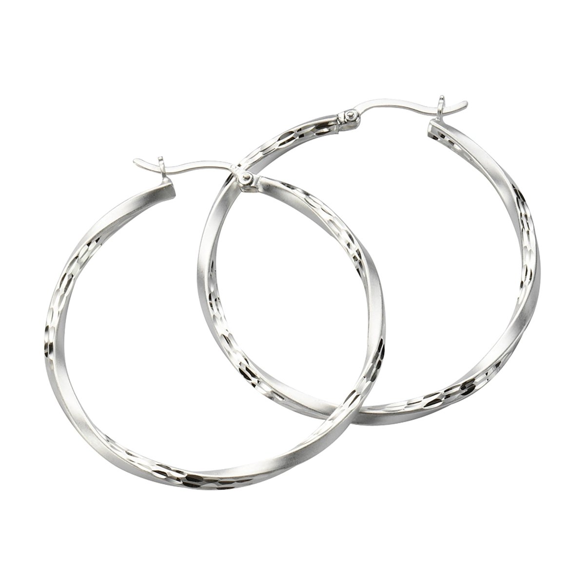 Creolen 925 Silber rhodiniert 4,0cm - Avrum