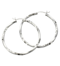 Creolen 925 Silber rhodiniert 4,0cm - Avrum