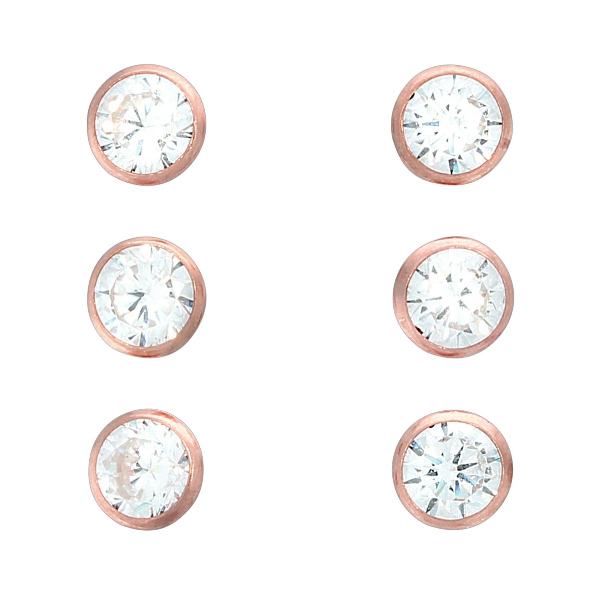 Ohrstecker 925 Silber Set 3 Paar 4mm - Avrum