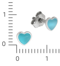 Ohrringe Silber 925 Herz Lack rosa - Avrum