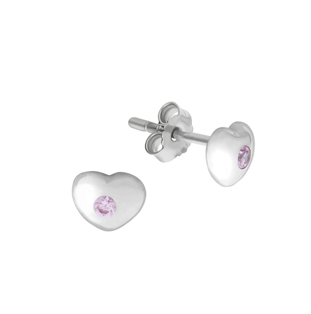 Ohrringe 925 Sterling Silber Herz Zirkonia - Avrum
