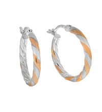 Ohrringe Silber 925 zweifarbig 20mm Durchmesser - Avrum