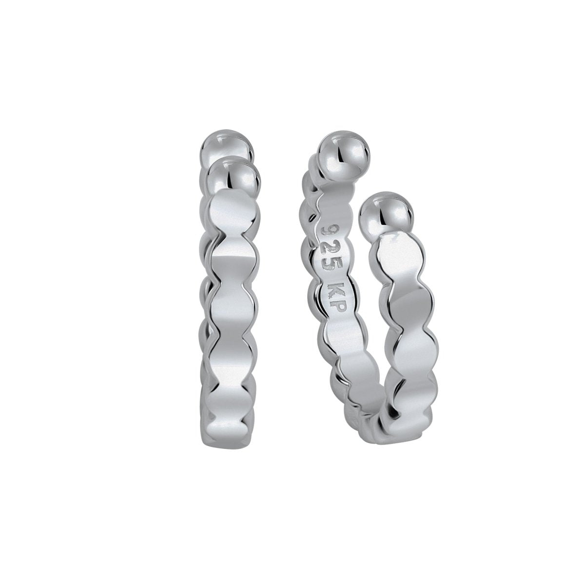 Ohrklemme Silber 925 rhodiniert 12mm Durchmesser - Avrum